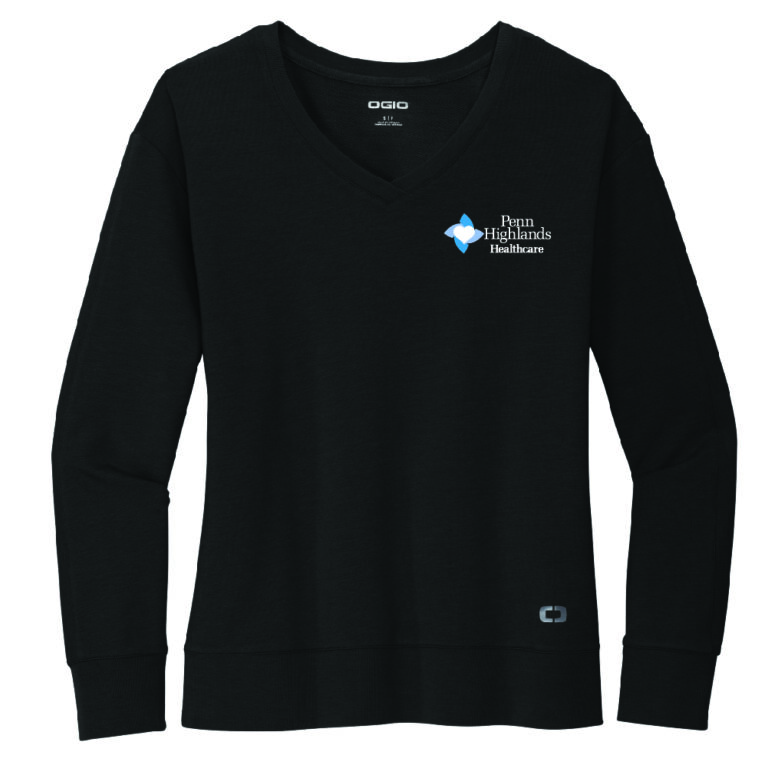 LOG825 OGIO® Ladies Luuma Flex Long Sleeve VNeck Penn Highlands Apparel