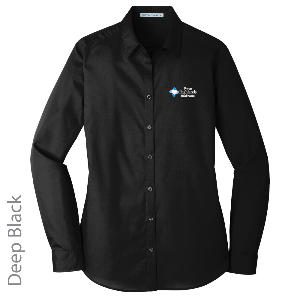 Port Authority Women's Long Sleeve Carefree Poplin Shirt - LW100 - Image 3