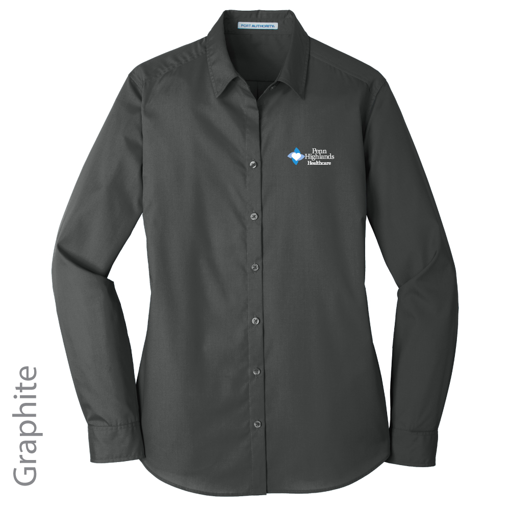 Port Authority Women's Long Sleeve Carefree Poplin Shirt - LW100 - Image 4