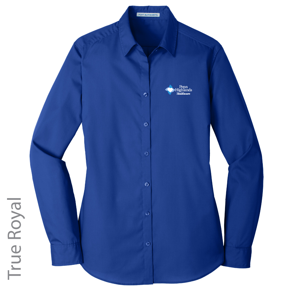 Port Authority Women's Long Sleeve Carefree Poplin Shirt - LW100 - Image 7